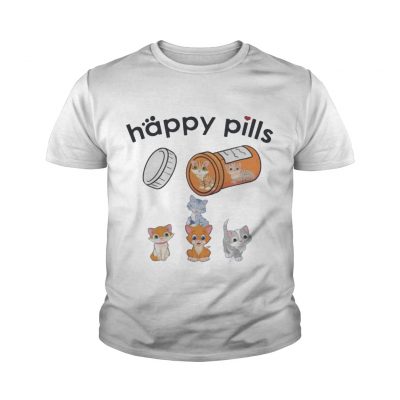 Youth tee Happy pills cat shirt