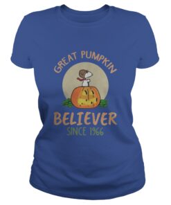 Ladies tee Snoopy great pumpkin believer since 1966 shirt