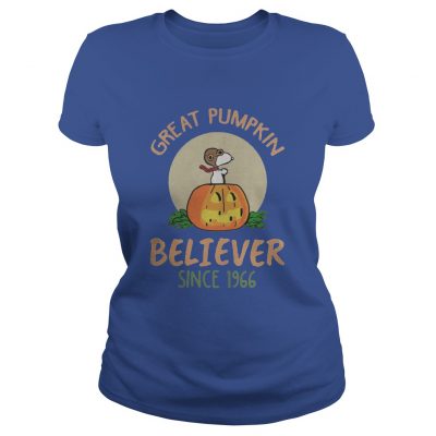 Ladies tee Snoopy great pumpkin believer since 1966 shirt