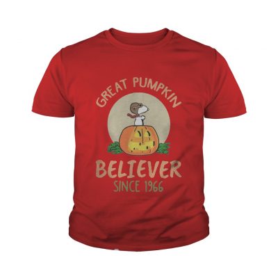 Youth tee Snoopy great pumpkin believer since 1966 shirt