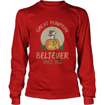 Long Slees Snoopy great pumpkin believer since 1966 shirt