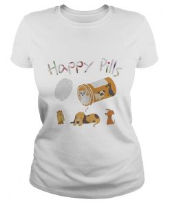 Ladies tee Happy pills dog shirt