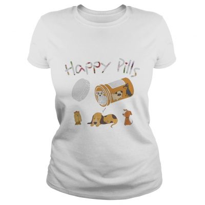 Ladies tee Happy pills dog shirt