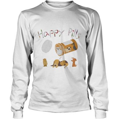 Long Slees  Happy pills dog shirt