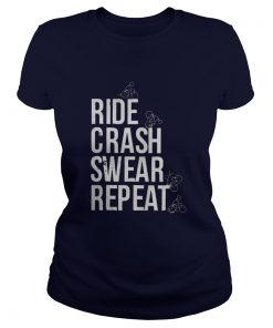 Ladies tee Ride crash swear repeat shirt