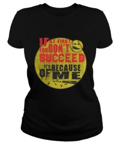 Ladies tee Baseball If at first you don’t succeed It’s because of me shirt