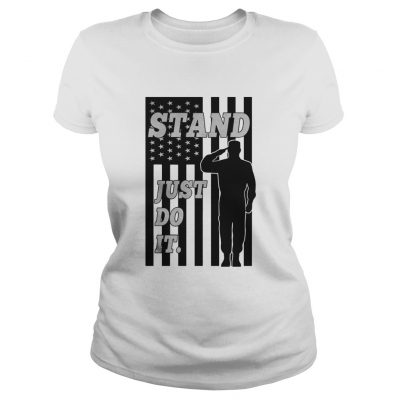 Stand Just do it American flag ladies shirt