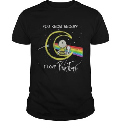 Guys You know Snoopy I love Pink Floyd dark side the moon shirt