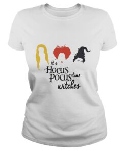 Ladies Tee It’s hocus pocus time witches Halloween shirt