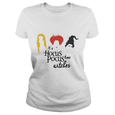 Ladies Tee It’s hocus pocus time witches Halloween shirt