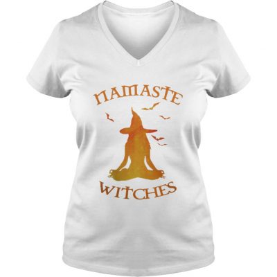 Halloween Namaste Witches V-neck T-shirt