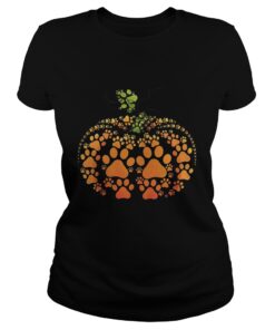 Ladies Tee Pumpkin Dog Halloween shirt