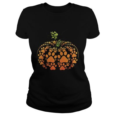 Ladies Tee Pumpkin Dog Halloween shirt