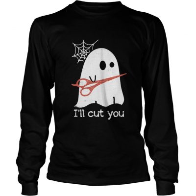 Long Sleeve Halloween Boos Ghost I’ll cut you shirt