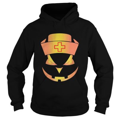 Hoodie Halloween Nurse Pumpkin Face shirt