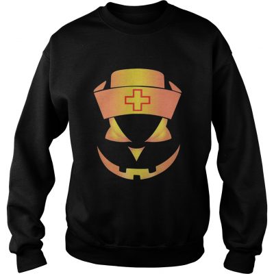 Sweater Halloween Nurse Pumpkin Face shirt