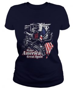 Ladies Tee Biker life USA Trump’s bitch fell off shirt