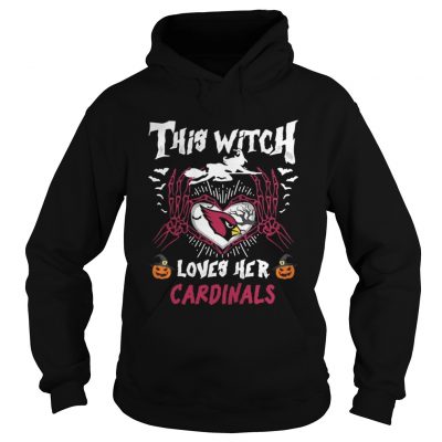 Hoodie This Witch Loves Her Cardinals Fan Halloween shirt