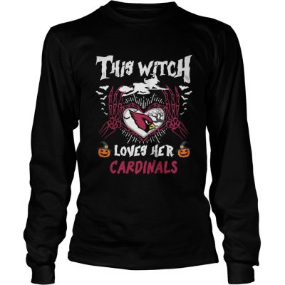 Long Sleeve This Witch Loves Her Cardinals Fan Halloween shirt