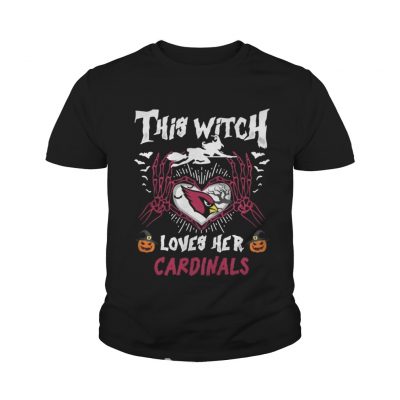 Youth Tee This Witch Loves Her Cardinals Fan Halloween shirt