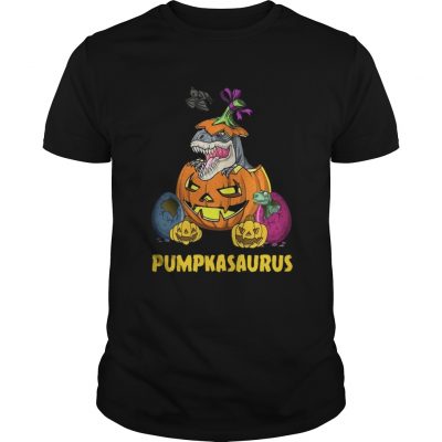 Guys Halloween Pumpkin Dinosaur shirt