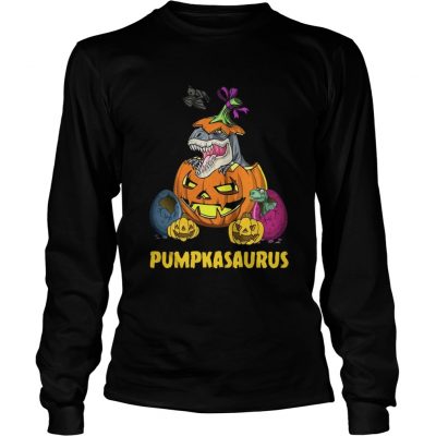 Long Sleeve Halloween Pumpkin Dinosaur shirt