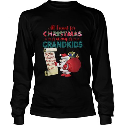 Long Sleeve All I want for Christmas is my Grandkids shirt and sweater