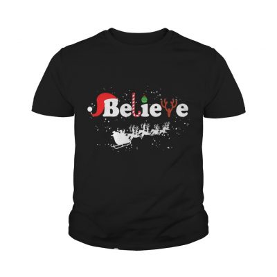 Youth Tee Believe in Santa Claus Christmas shirt