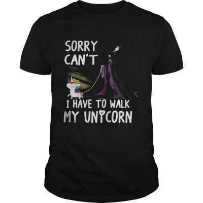 Guys Evil Queen sorry can’t I have to walk my unicorn shirt