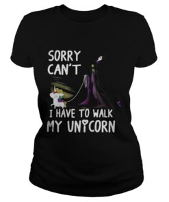 Ladies Tee Evil Queen sorry can’t I have to walk my unicorn shirt