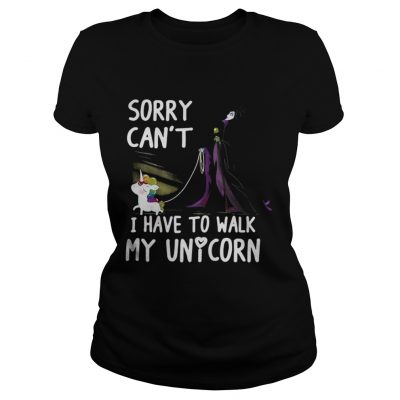 Ladies Tee Evil Queen sorry can’t I have to walk my unicorn shirt