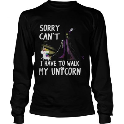 Long Sleeve Evil Queen sorry can’t I have to walk my unicorn shirt