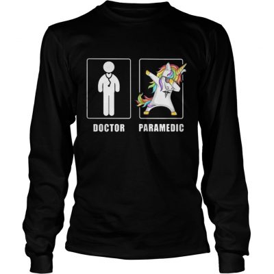 Long Sleeve Doctor and Paramedic Men Unicorn Dabbing shirt