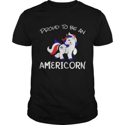 Guys Proud to be an Americorn Unicorn shirt