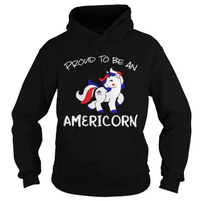 Hoodie Proud to be an Americorn Unicorn shirt