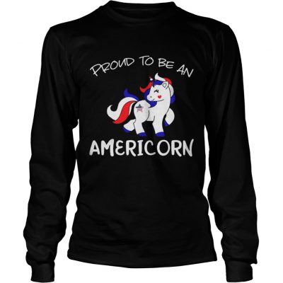 Long Sleeve Proud to be an Americorn Unicorn shirt