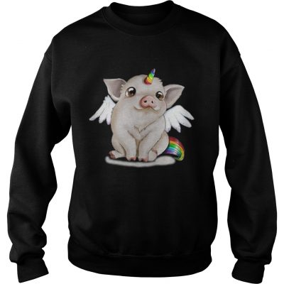 Sweat Rainbow Pig unicorn shirt