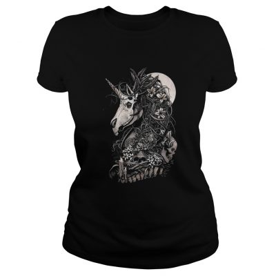 Ladies Tee Unicorn skull shirt