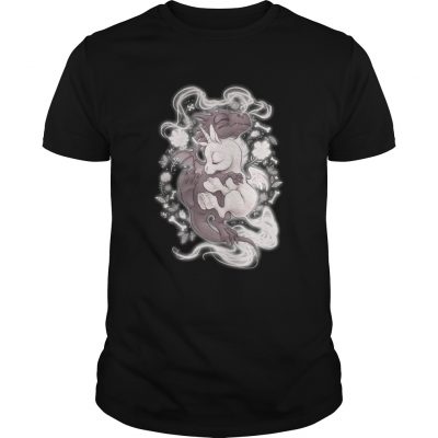 Guys Baby Dragon and Baby Unicorn cute shirt