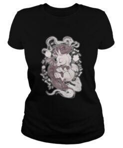 Ladies Tee Baby Dragon and Baby Unicorn cute shirt