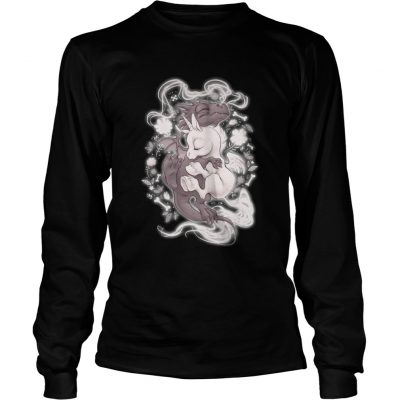 Long Sleeve Baby Dragon and Baby Unicorn cute shirt