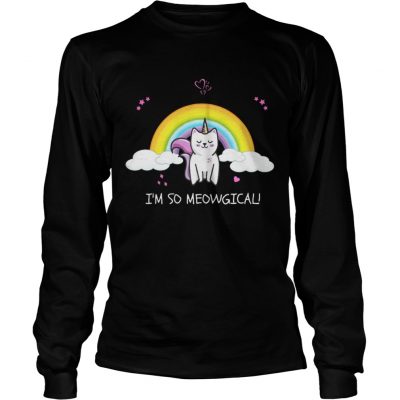 Long Sleeve Unicorn Rainbow I’m so Meowgical shirt