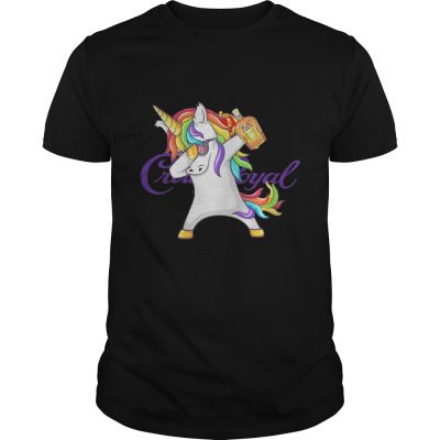 Guys Crown Royal Unicorn Dabbing shirt