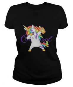 Ladies Tee Crown Royal Unicorn Dabbing shirt