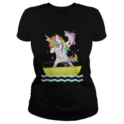 Ladies Tee Fishing Unicorn Dabbing shirt