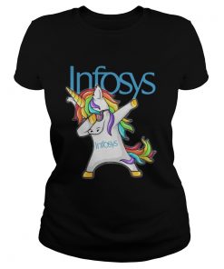 Ladies Tee Infosys Unicorn Dabbing shirt