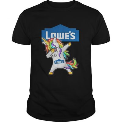 Guys Lowe’s Unicorn Dabbing shirt