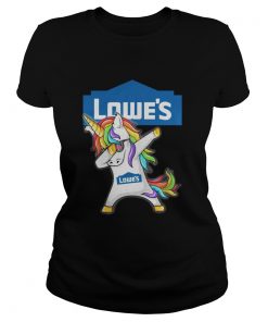 Ladies Tee Lowe’s Unicorn Dabbing shirt