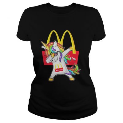 Ladies Tee McDonald’s Unicorn Dabbing shirt