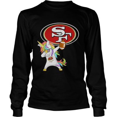 Long Sleeve San Francisco 49ers Football Unicorn Dabbing shirt